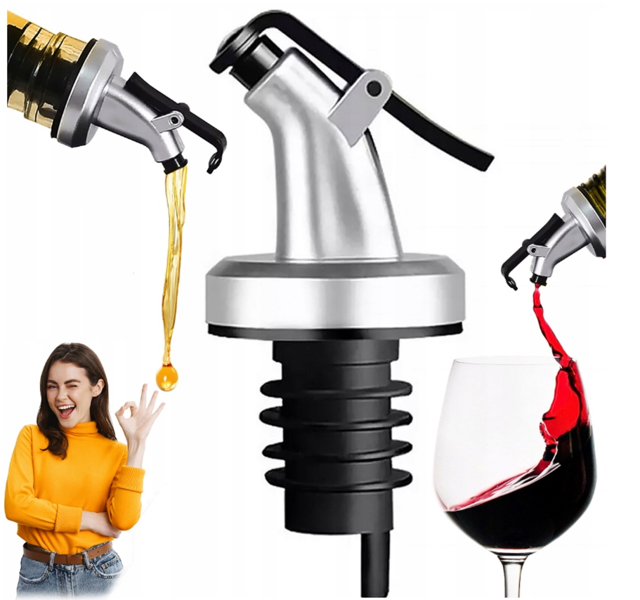 DOZOWNIK NALEWAK DO ALKOHOLU WINA WÓDKI OLEJU OLIWY BUTELEK METALOWY