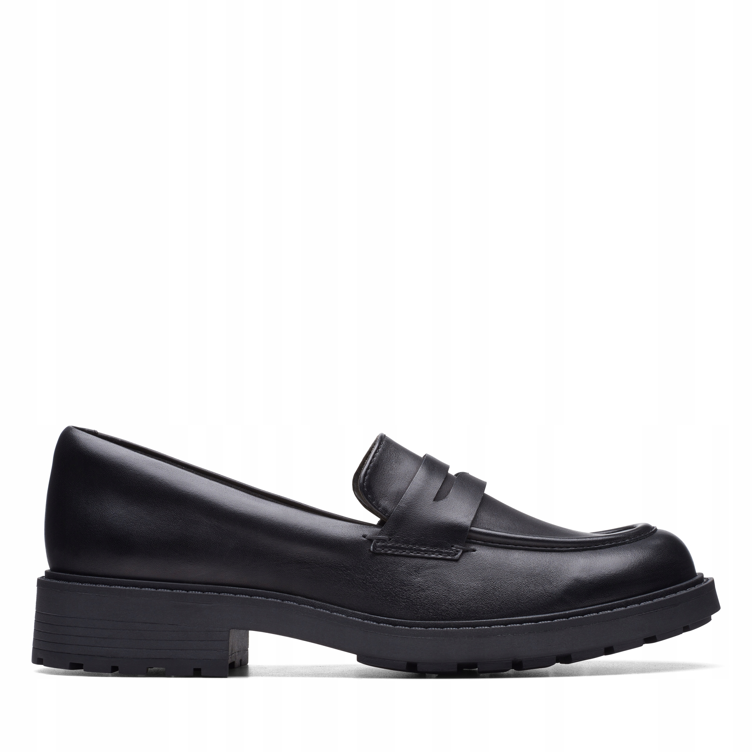 Loafersy Clarks Orinoco 2 Penny skórzane czarne 41