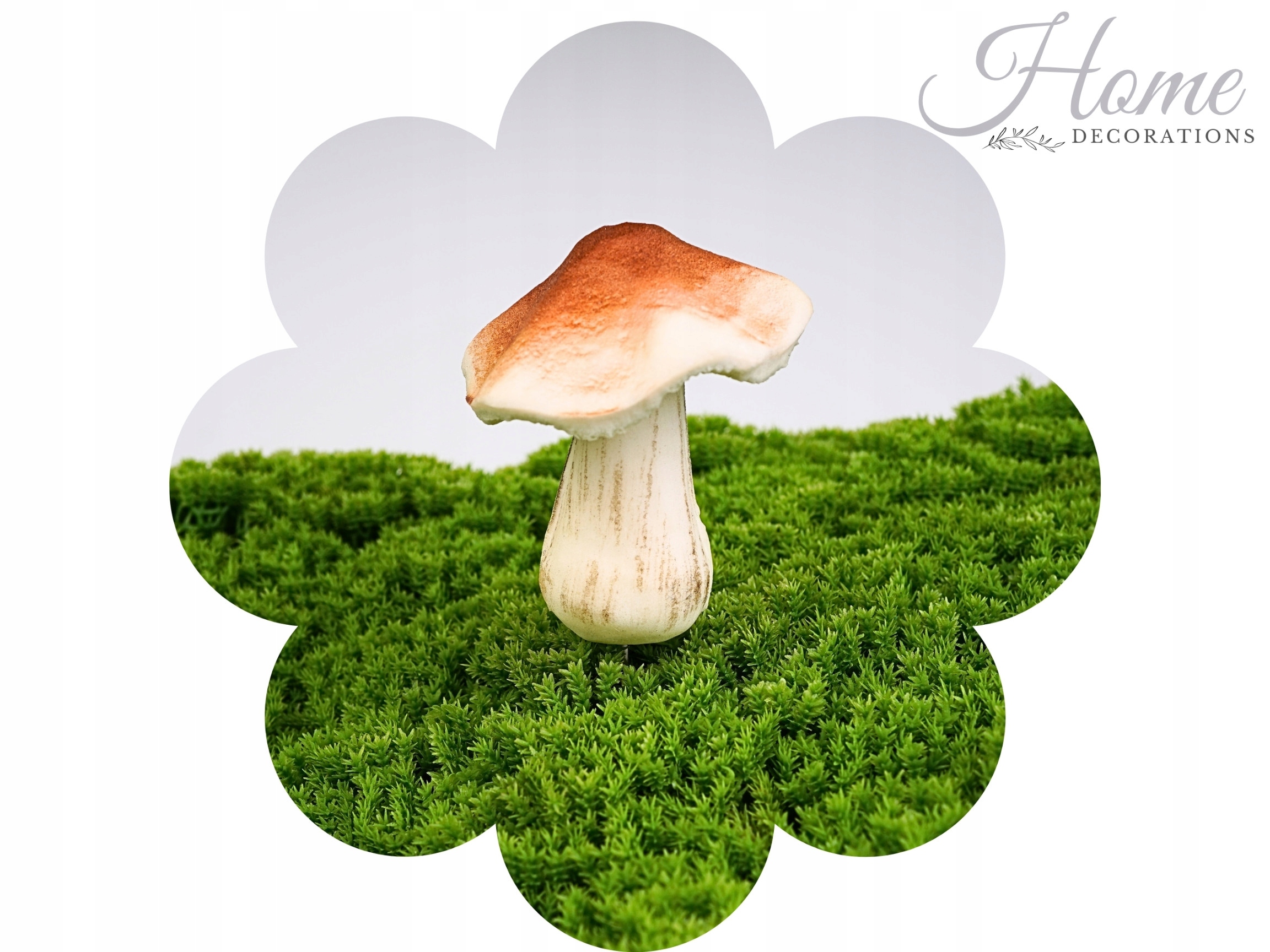 REALISTYCZNA DEKORACJA GRZYB PRAWDZIWEK JAK ŻYWY GĄBCZASTY PIK 8CM OZDOBA Marka Topoblu