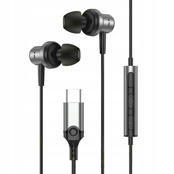 Beline Słuchawki dokanałowe Usb-c SK193 czarne/black