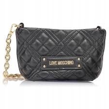Love Moschino Černá Mini Kabelka Na Zip S Logem M0G
