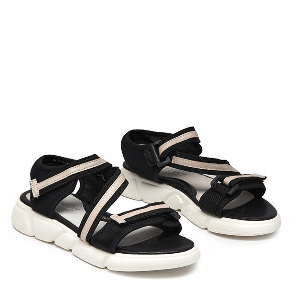 

Czarno-beżowe Dziecięce Sandałki Modis 32