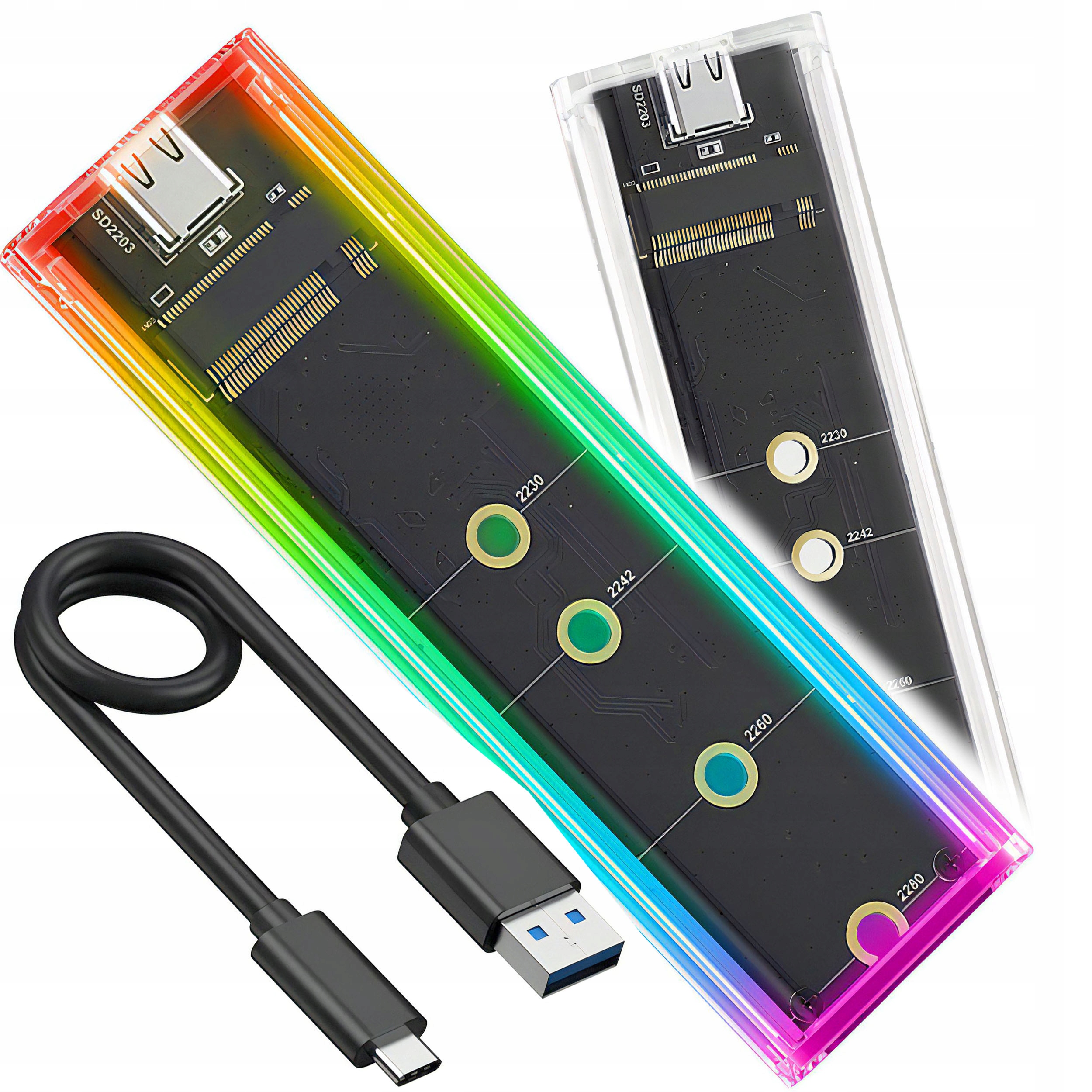 Obudowa na dysk Ssd Nvme/sata M.2 Usb-c Kieszeń Adapter dysku M2 10 Gbps