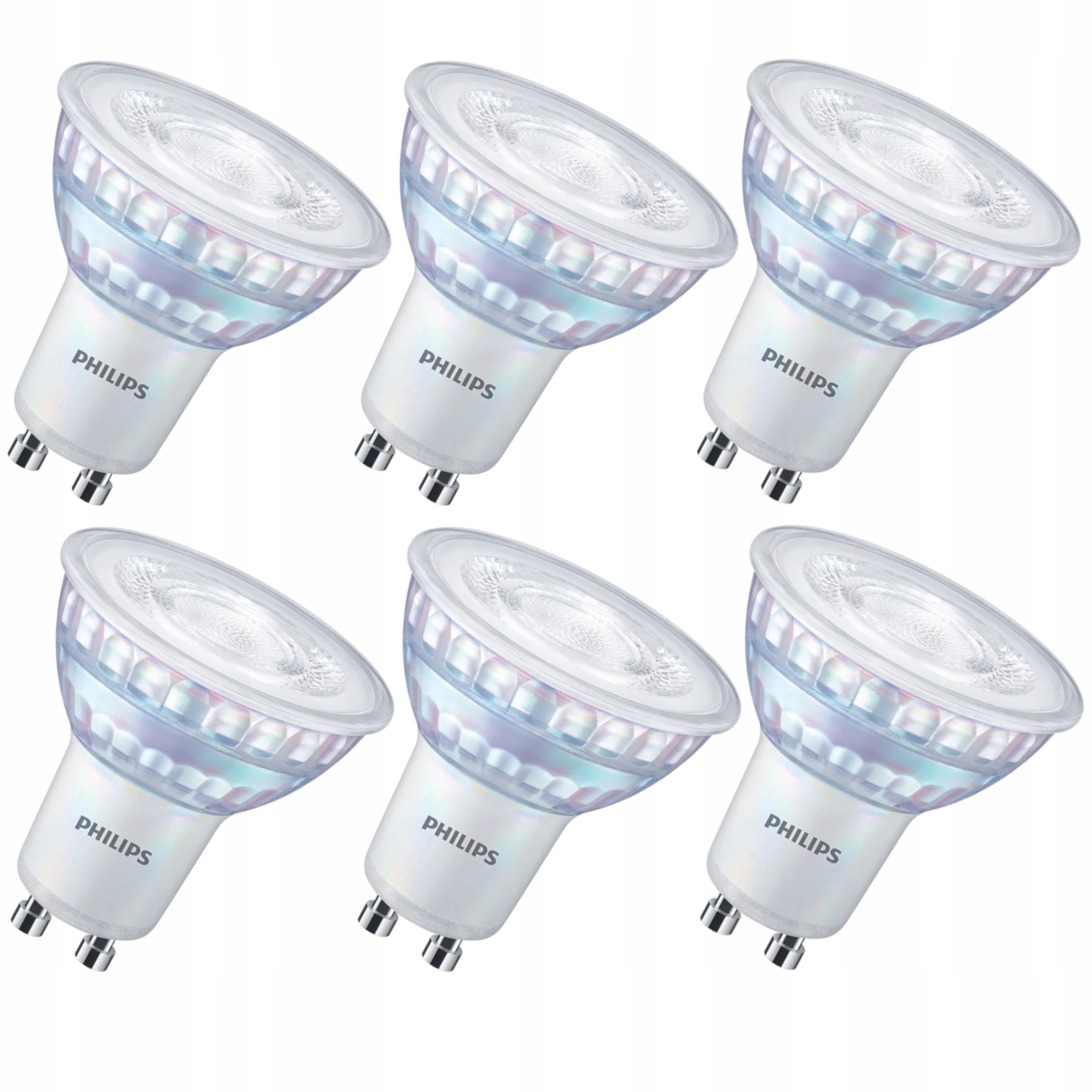 Philips Led Žárovka GU10 6,7W 100W 730lm Denní barva 4000k Silná 60° x 6
