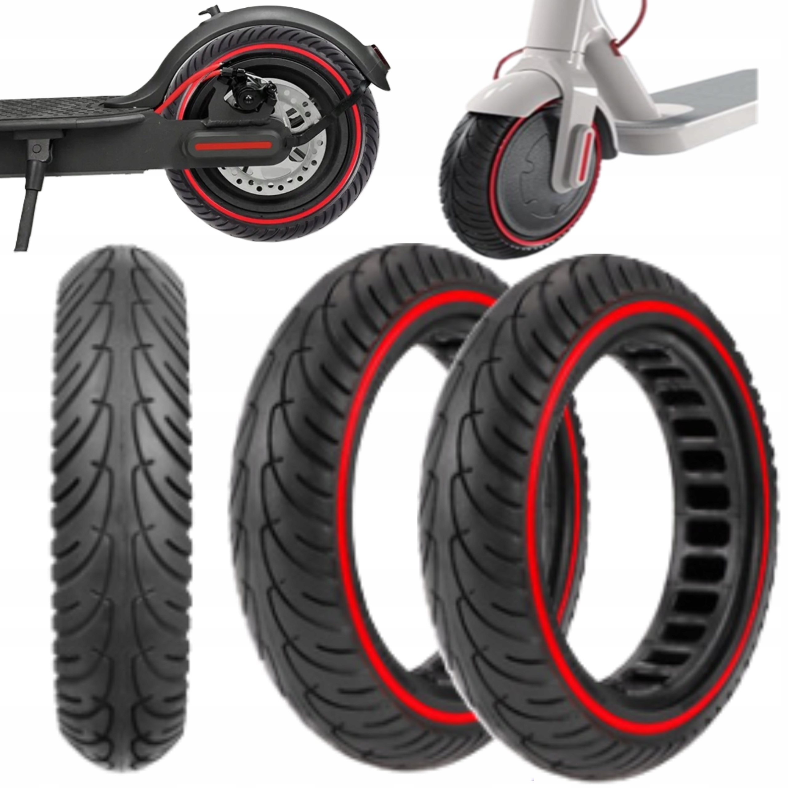 2x Plná Pneumatika Pro Koloběžku Fiat F500-F85