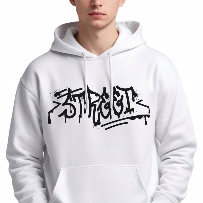 Streetwear bílá Mikina S Kapucí módní Dárek Vel S