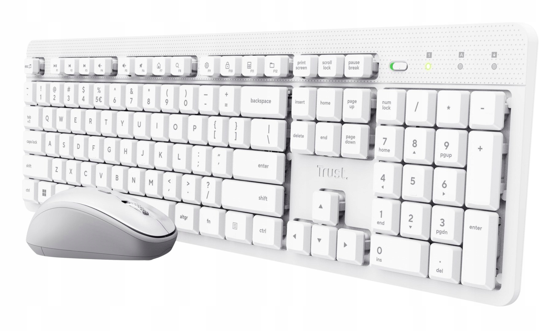 Klawiatura mysz Trust Ody II Wireless White Us