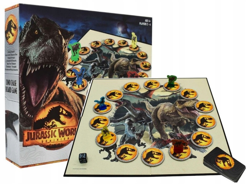 Gra Planszowa Dla Dzieci 7 Lat Planszówka Familijna Jurassic World Dinozaur
