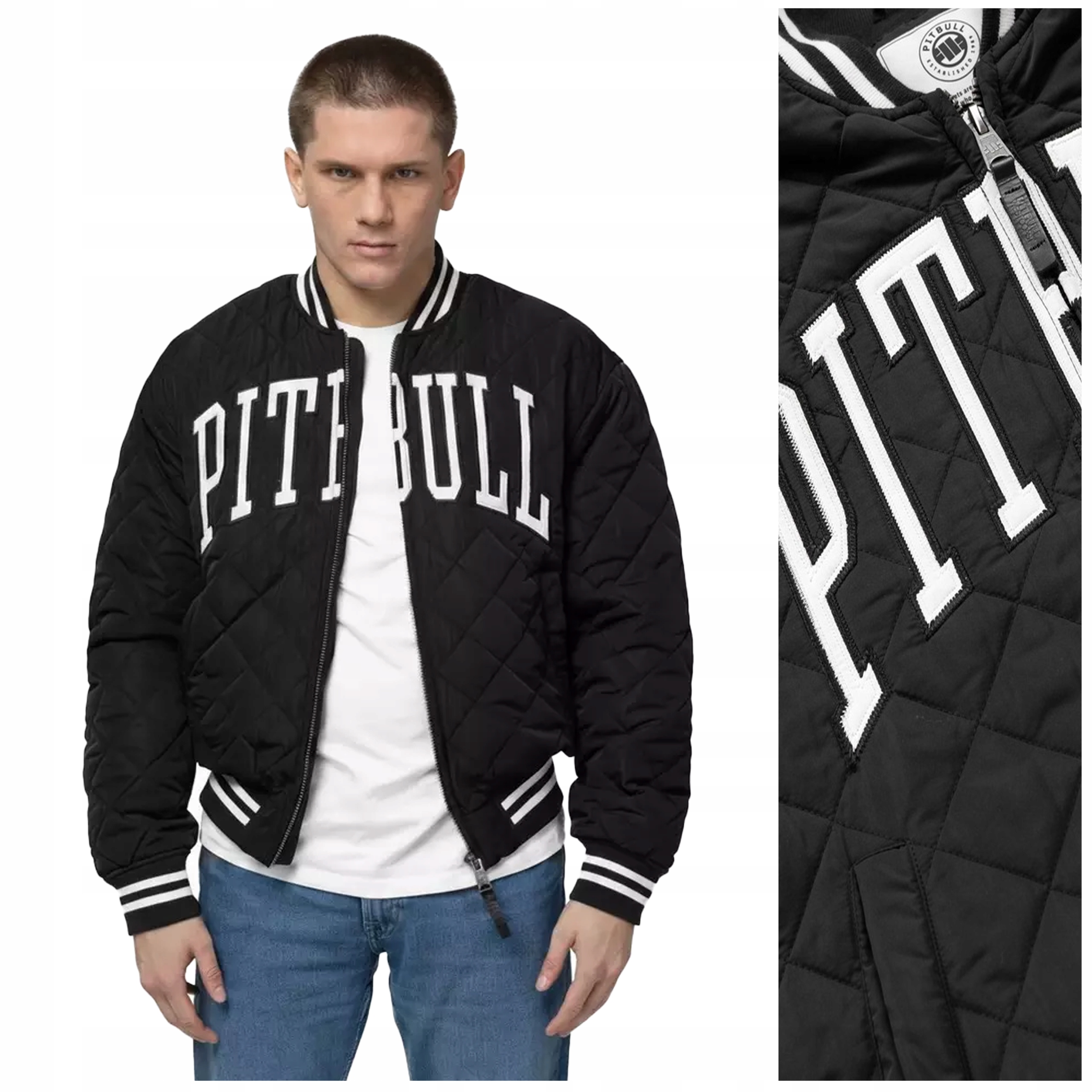 Přechodová baseballová bunda Pit Bull „jupiter“ – vel. S černá