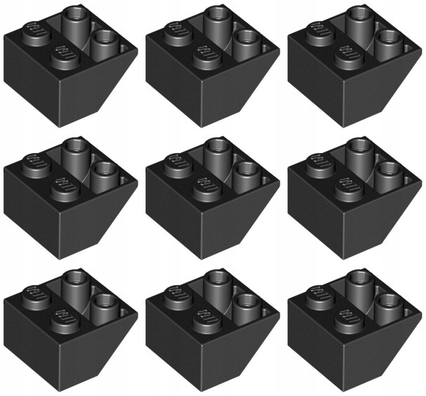 

Lego 3660 Skos Odwrócony 2x2 czarny (10g) 9 szt.