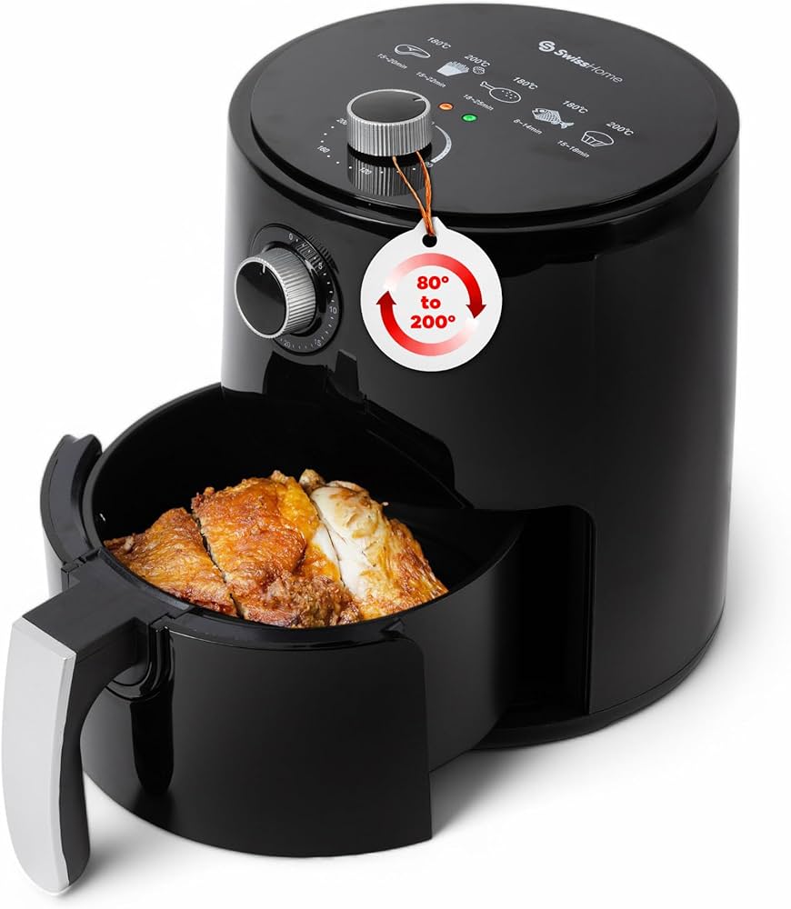 SwissHome Petit Horkovzdušná fritéza 2,5 l 1200 W, časovač 30 min