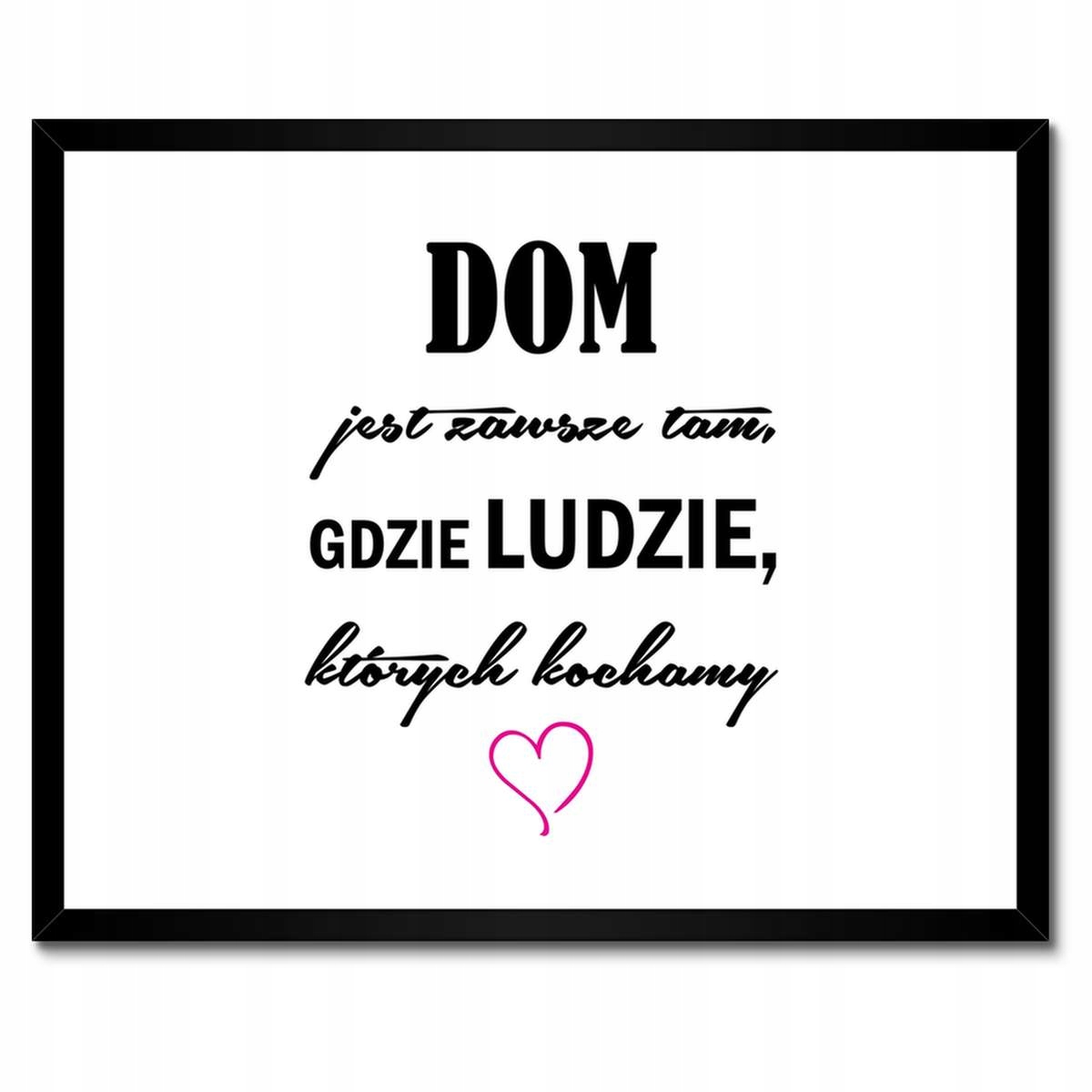 Plakáty v rámu 50x40 Dům je tam, kde jsou lidé