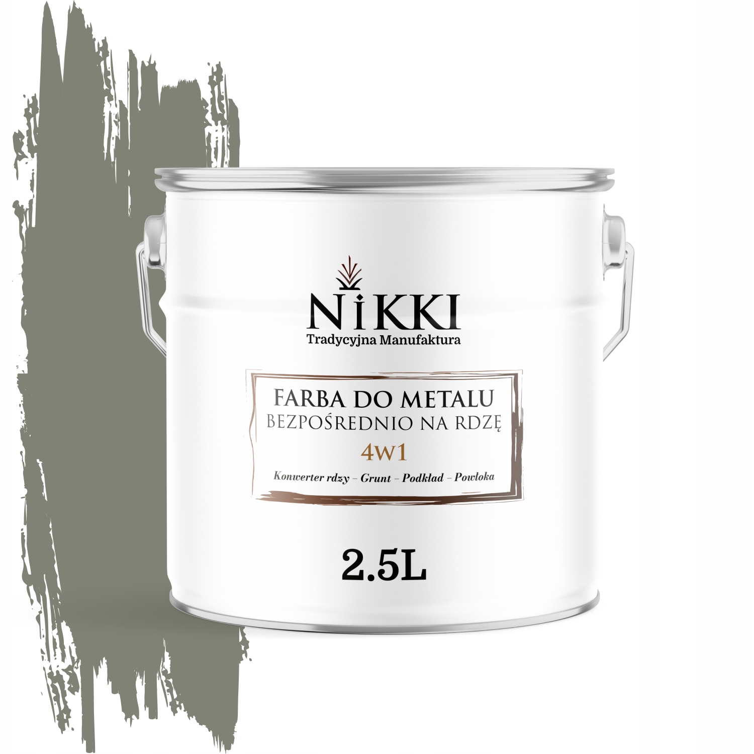 Farba Na Kov Priamo Na Hrdzu Cementový Pozink Sivý Ral 7033 Satén 2,5 L
