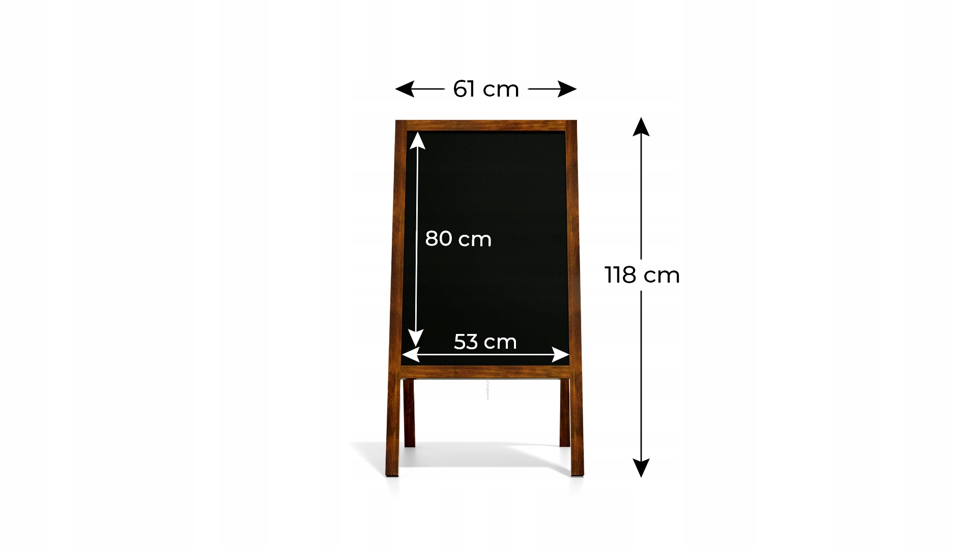 Potykacz kredowy 120x60cm stojak tablica kredowa Materiał drewno