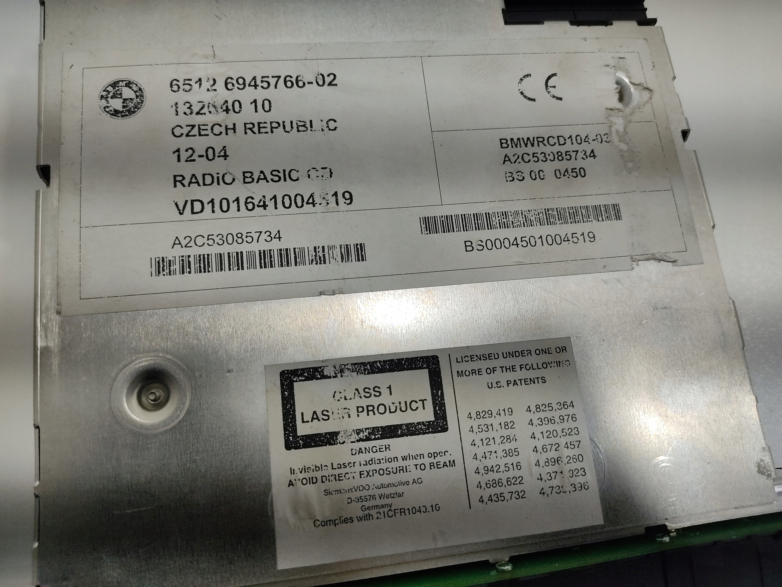 радио CD BMW X3 E83 6945766 2003-2006 европа