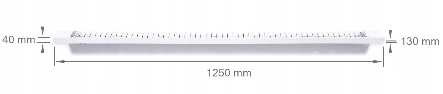 OPRAWA R2 NATYNKOWA 2x120 + 2x ŚWIETLÓWKA LED 18W 6000K Kolor biały