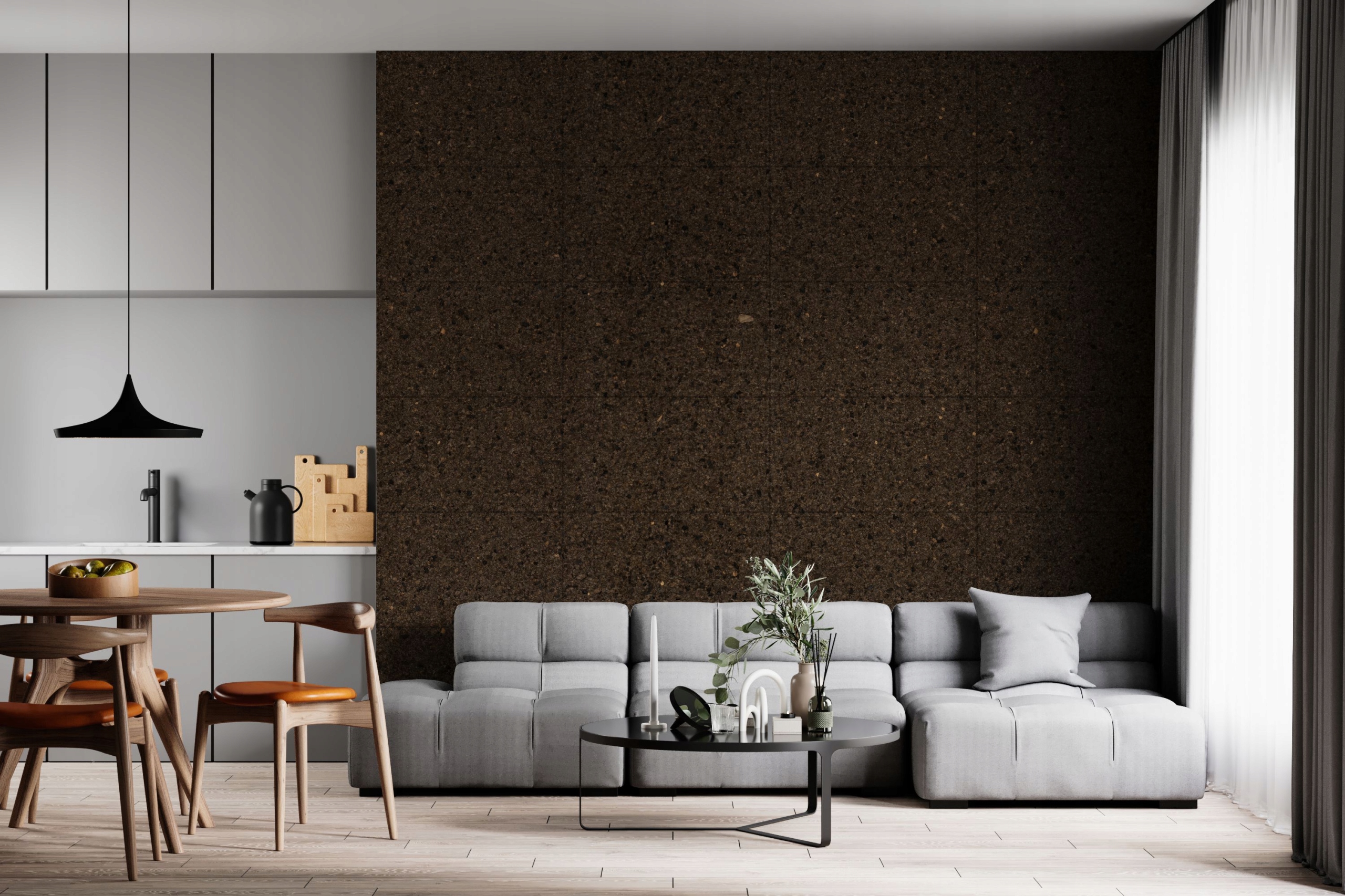 KOREK ŚCIENNY 3D TATAMI MIDNIGHT CZARNY DEKORACYJNY ŚCIANA KORKOWA Marka Egen