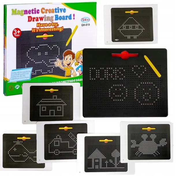 

Tablica Magnetyczna A4 714 szt Kulki Szablony