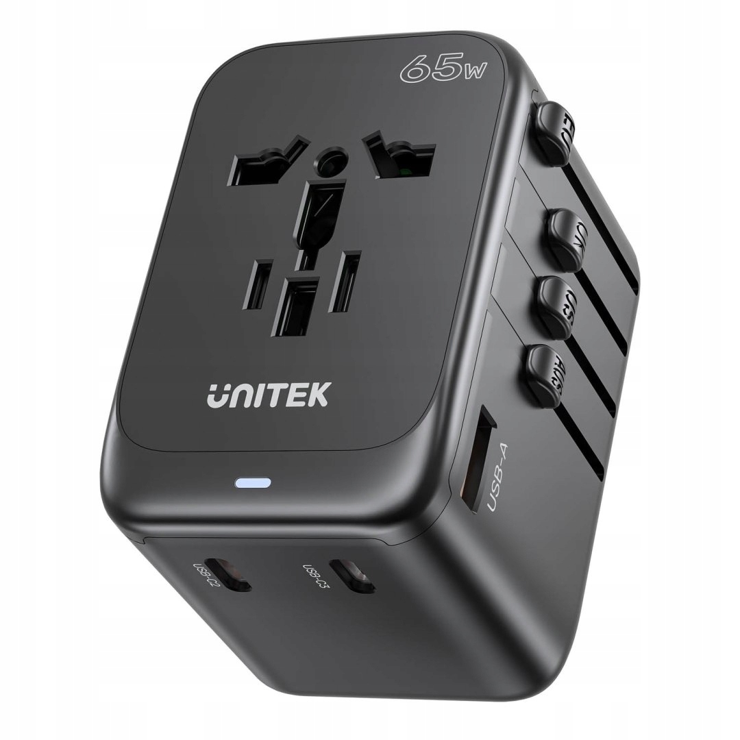 Unitek Ładowarka podróżna Eu/us/uk/aus Pd 65 W
