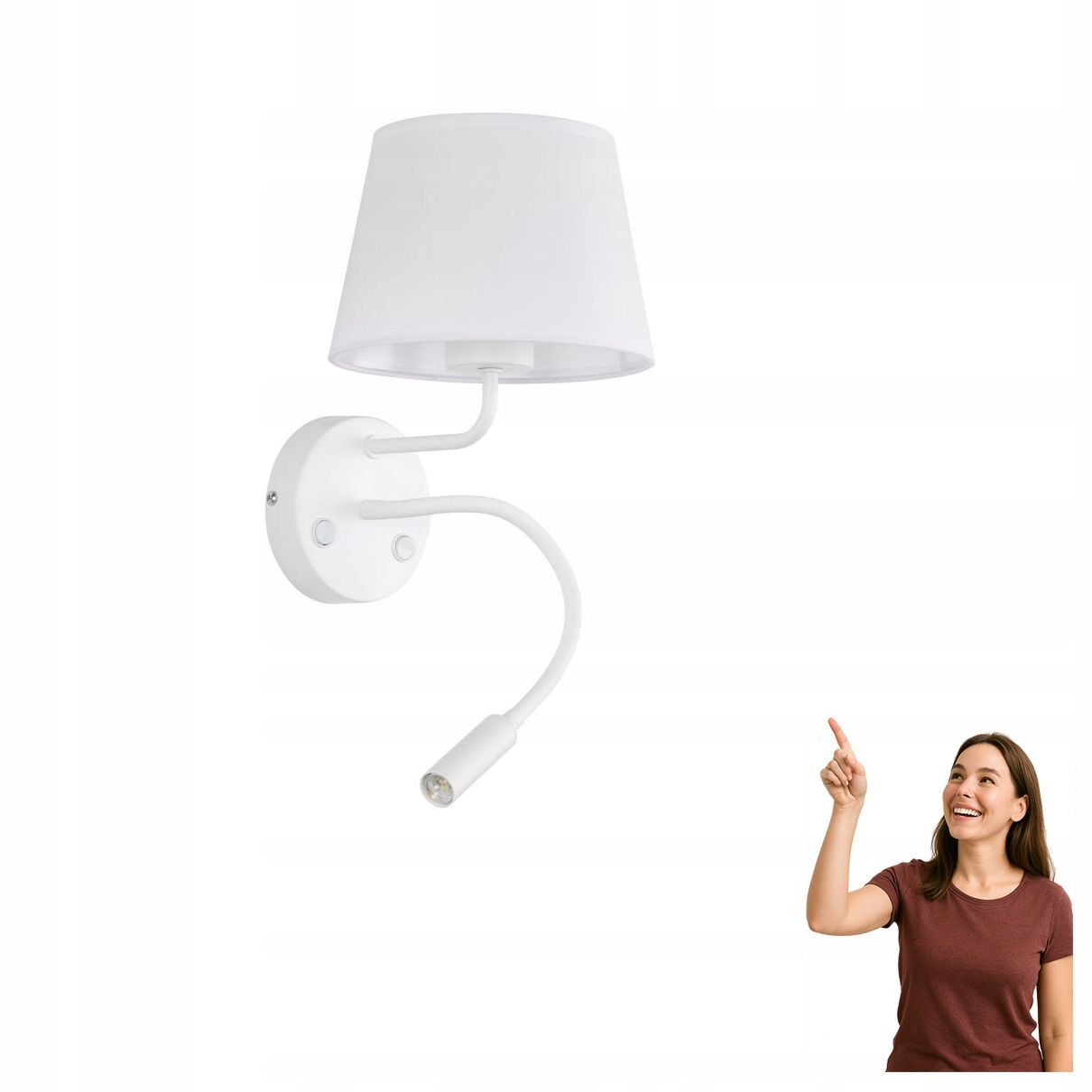 Nástenné svietidlo na čítanie Maja White 10080 Tk Lighting