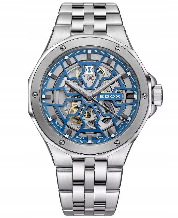 Hodinky Edox Delfin Mecano Skeleton 85303-3M-BUIGB