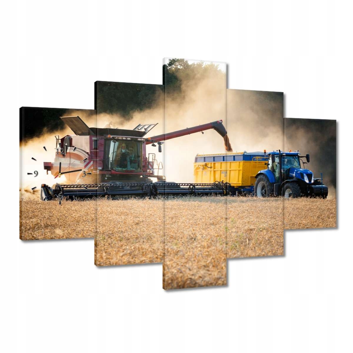 Hodiny 150x105 Žatva Kombajn Traktor