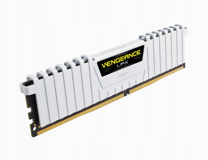 CORSAIR DDR4, 3200MHz 32GB 2x16GB Dimm, Dual Rank, 16-20-20-38, XMP 2.0, Vengeance LPX White Heatspreader, Black PCB, 1.35V — 3