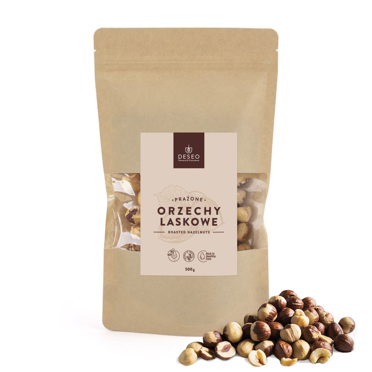 Levně Pražené Lískové Ořechy 1kg Deseo (2*500G) Celé