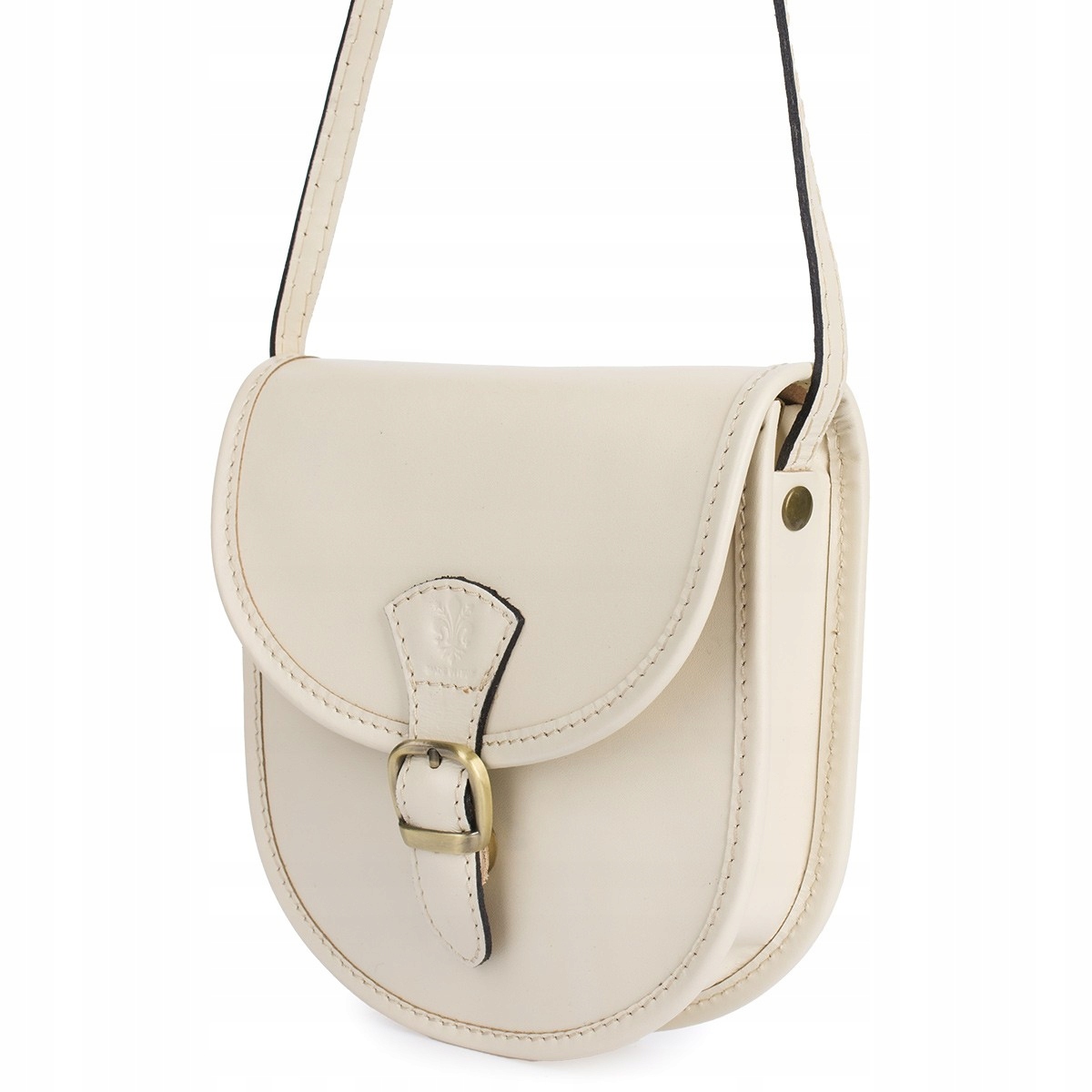 Ecru Beltimore Dámská kožená malá kabelka Přes Rameno podkova pevná