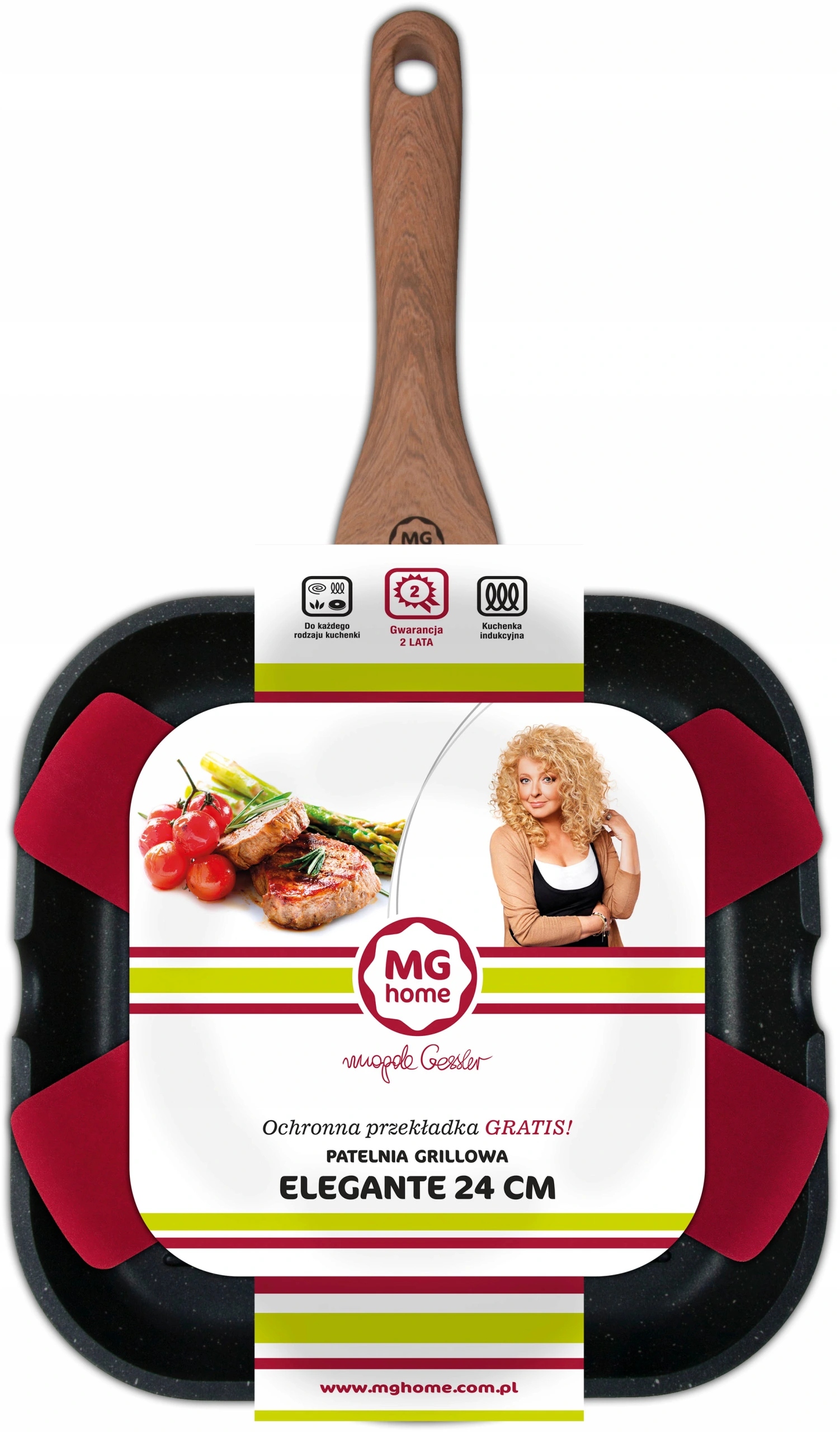 

Patelnia grillowa Mg Home Elegante czarna 24cm