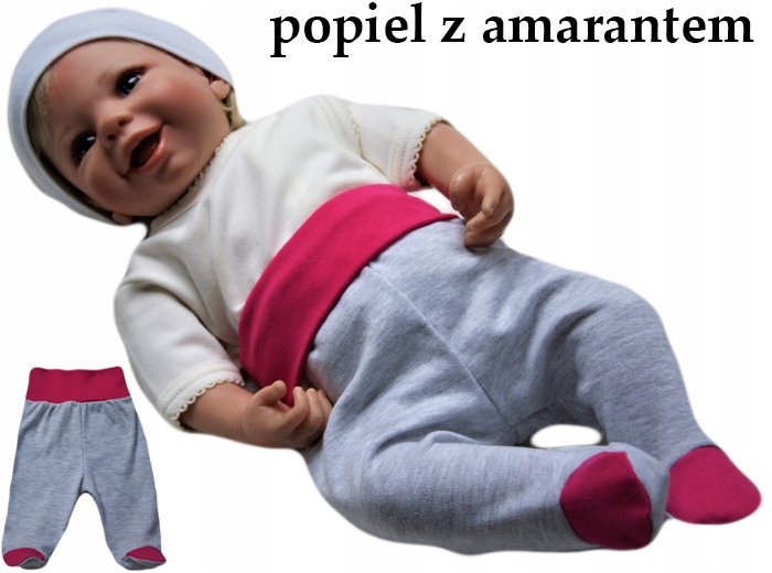 

Półśpioszki śpioszki 62 ze stopką bawełniane