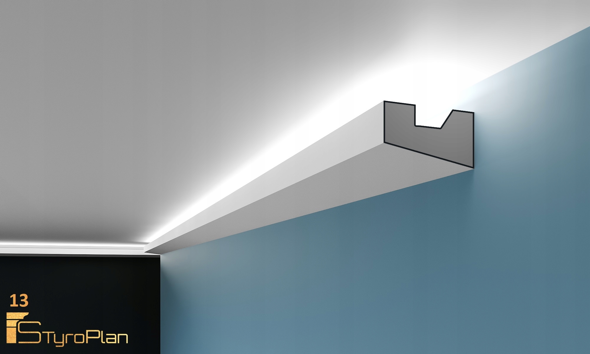 Listwy oświetleniowe, led, gzymsy dekoracyjne, xps Kod producenta LS1