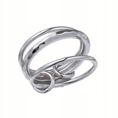 Stříbrný prstýnek 925 Trojitý kombinovaný elegantní design jako dárek r20