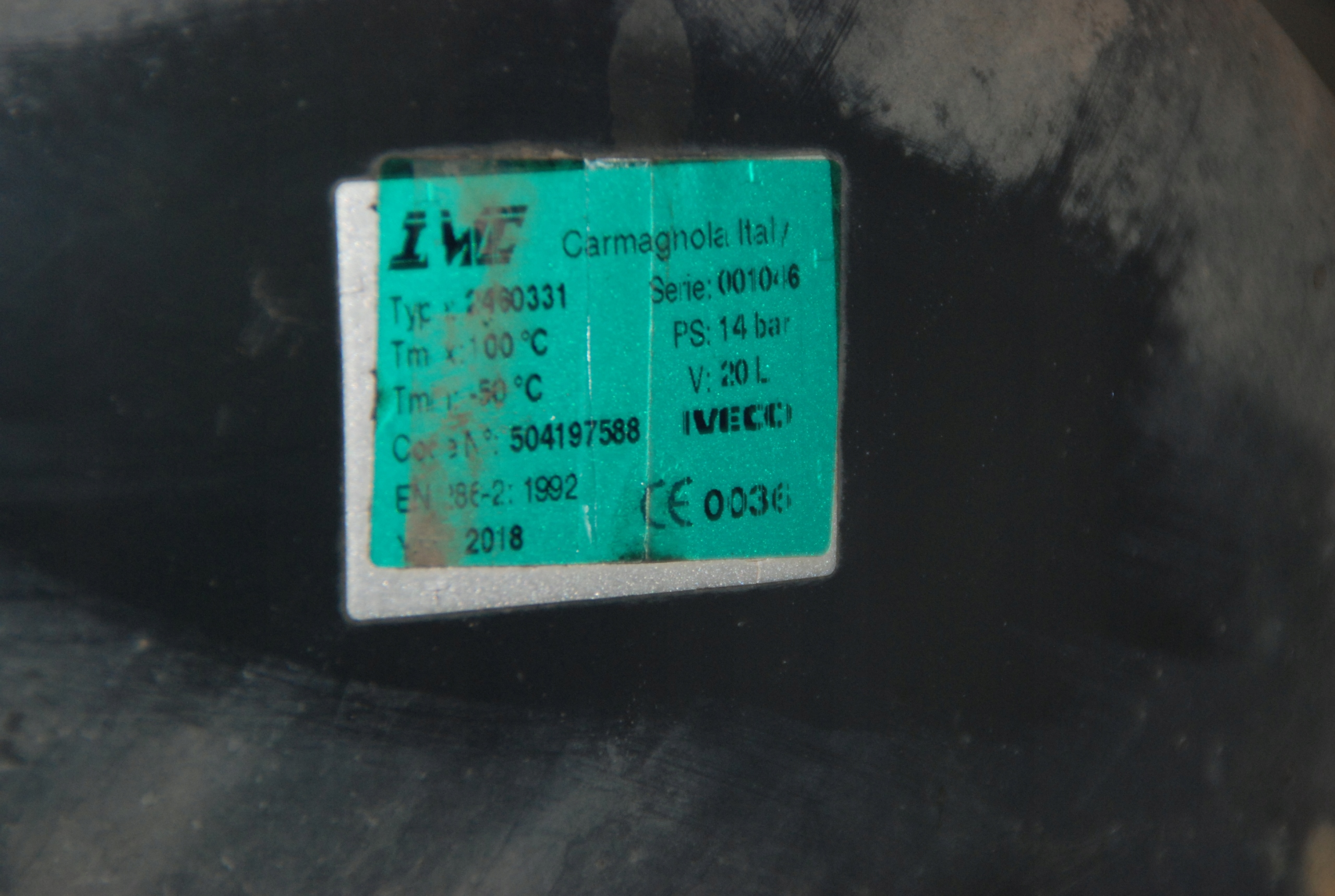 ZBIORNIK POWIETRZA EUROCARGO III 02 15 Car type Trucks