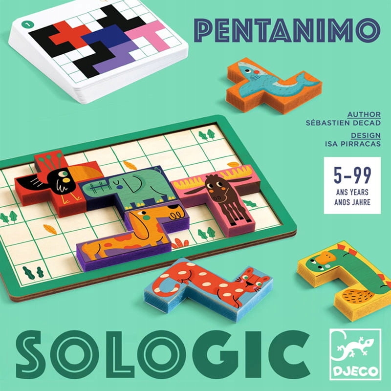 

Djeco Drewniana gra logiczna Pentanimo klocki