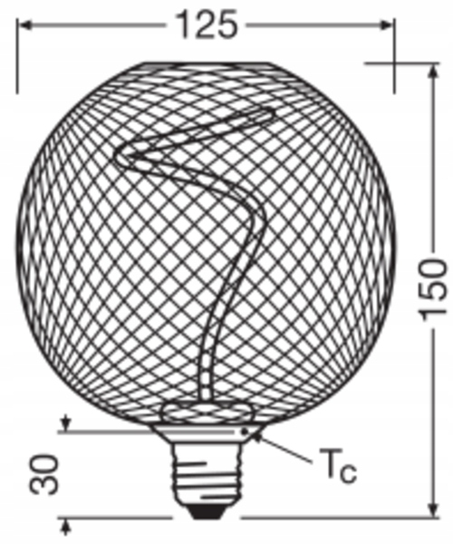żarówka Osram DECOR LED SPIRAL FILAMENT GLOBE BLACK DIM 3.5W 818 E27 Marka Osram
