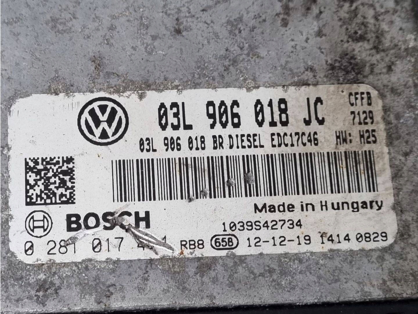 control unit of the engine Skoda Superb 2 3T 2013 03L906018JC