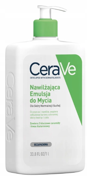 CeraVe emulsja nawilżająca z ceramidami do mycia skóra normalna i sucha 1 L