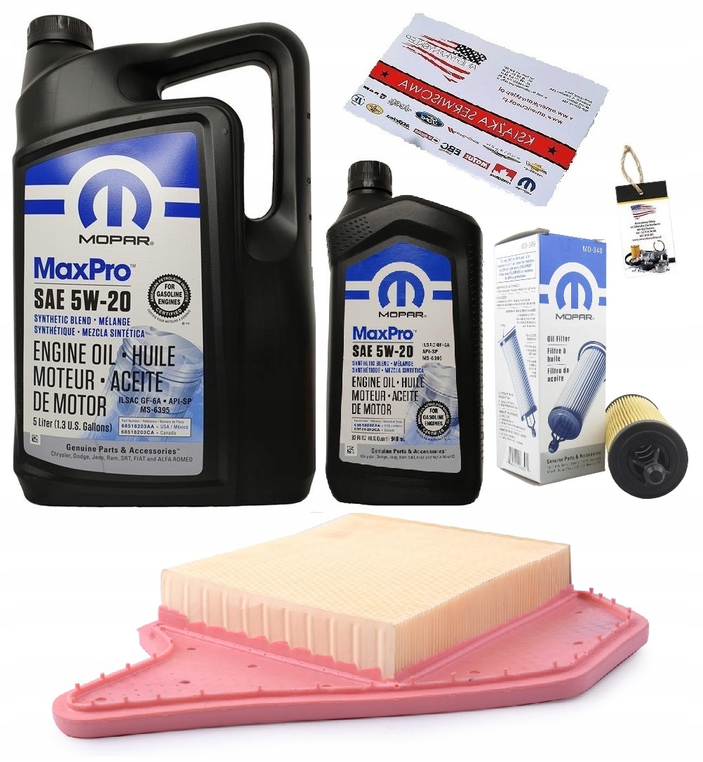 

Mopar 5W20 Filtry Town Country 3,6 14-16