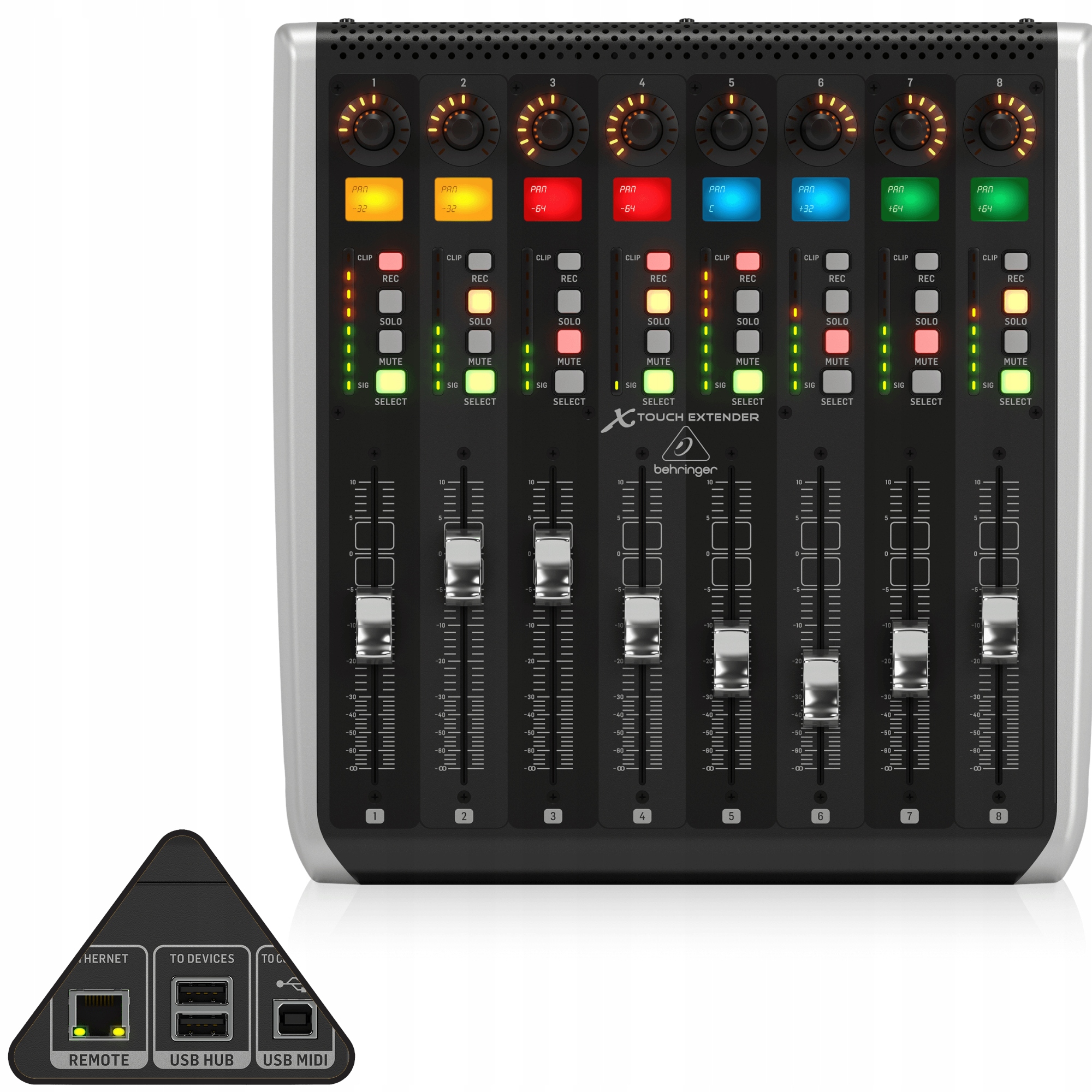 X-Touch Extender Kontroler DAW Do Studia MIDI USB z Zasilaczem Behringer