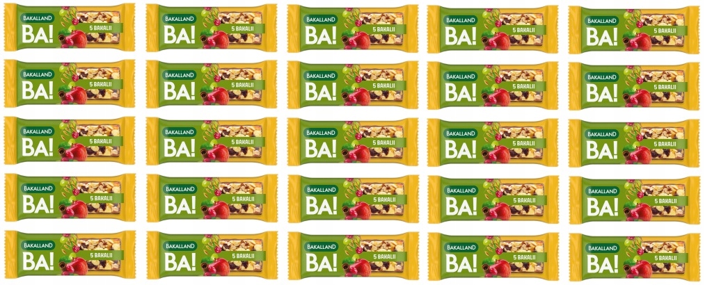 Levně 25x 40g Bakalland Ba! Tyčinka 5 bakalii Karton