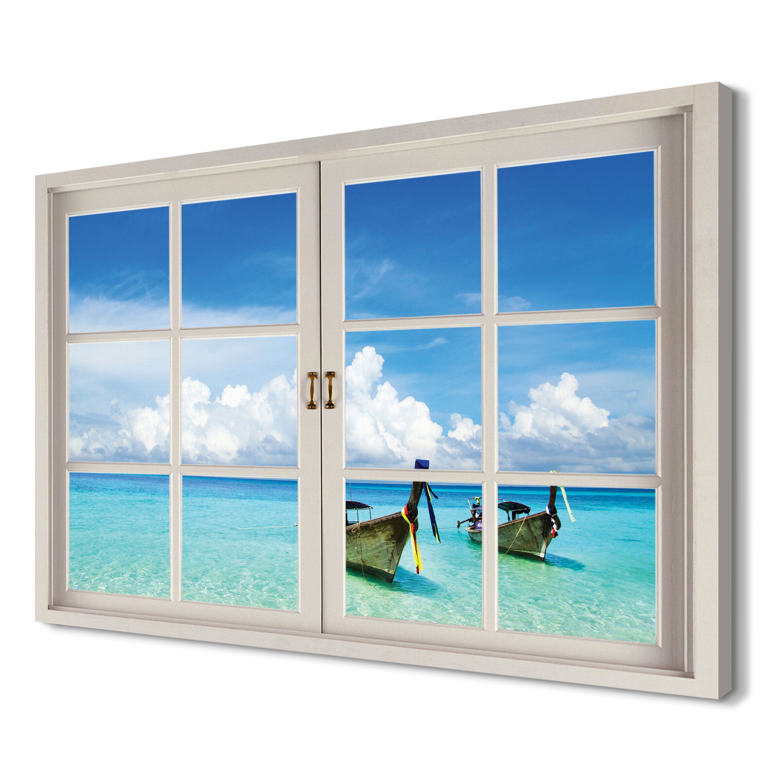 

Plaża Łodzie mały 120x80 Canvas obrazy drukowane