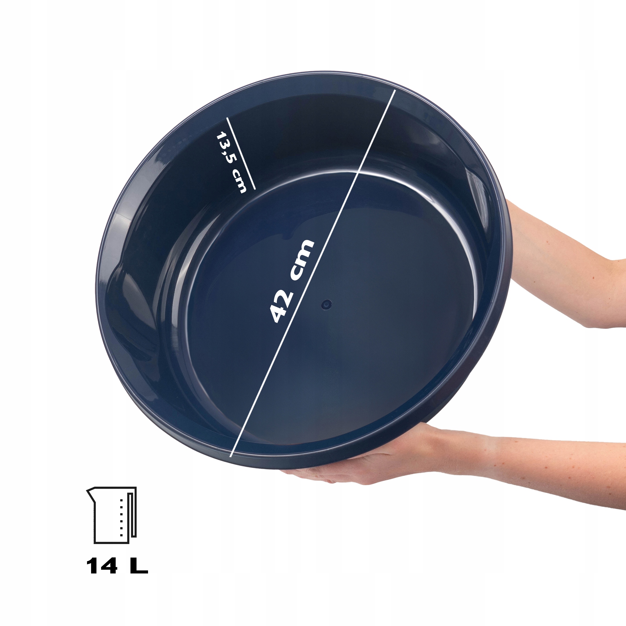 MISKA PLASTIKOWA 14L OKRĄGŁA MIEDNICA GRANAT Kod producenta K9443