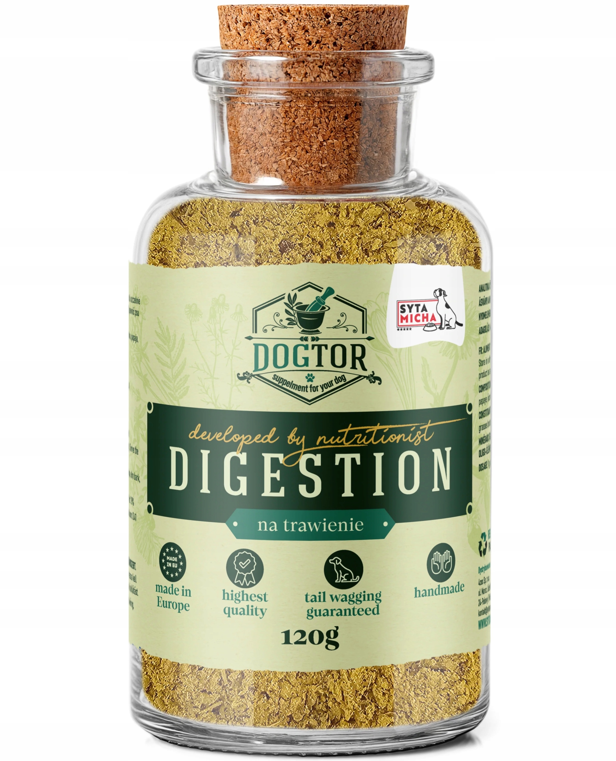 Levně Syta Micha Dogtor Digestion 120 g Bylinný doplněk pro podporu trávení