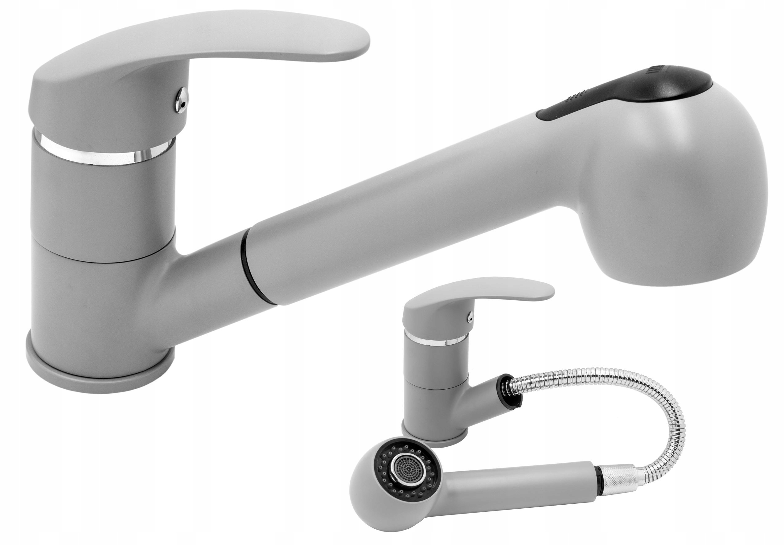 Hand Šedá Kuchynská Batéria S Výsuvným Výtokom