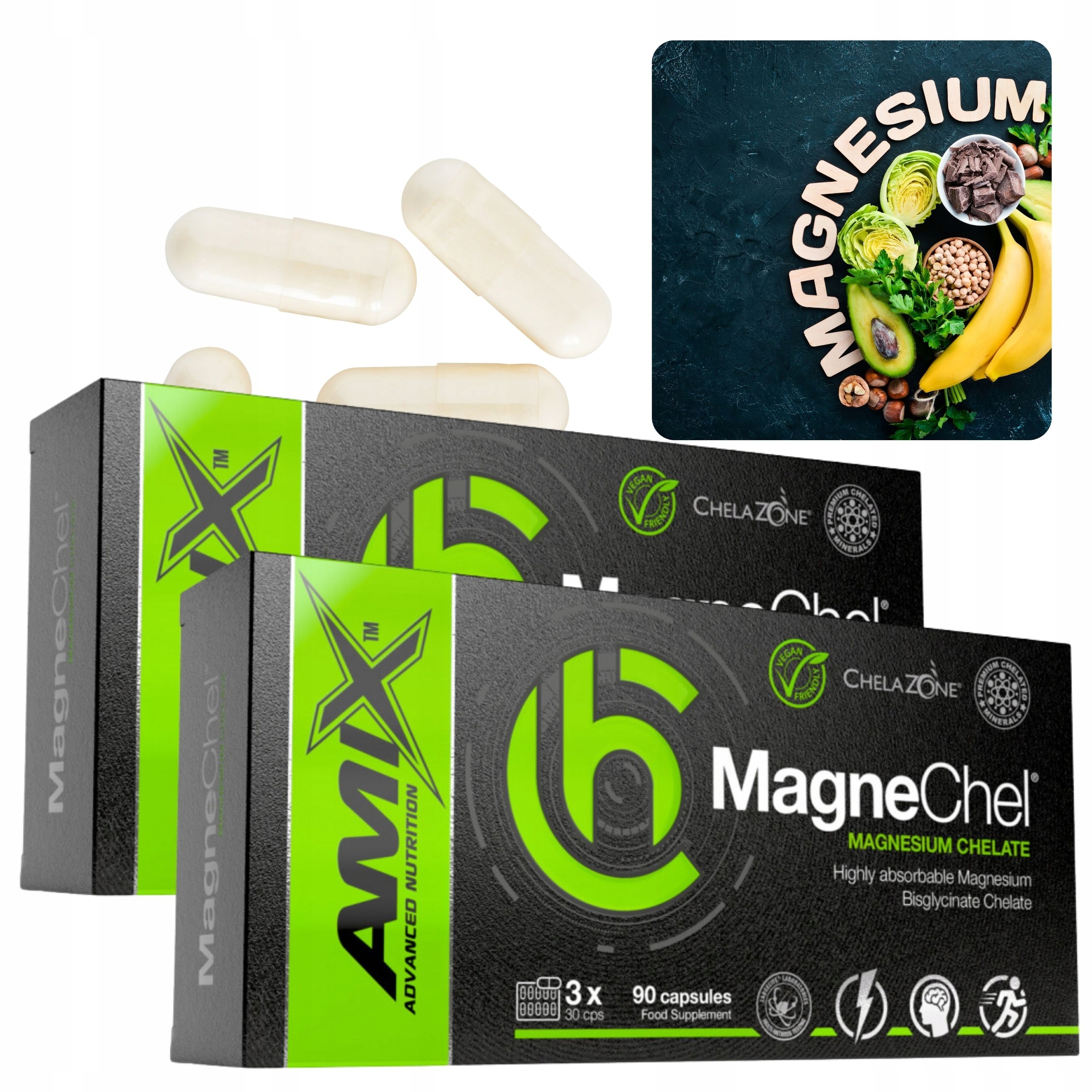 Magnesium Bisglycinate Silný Hořčík pro sportovce Diglycinát hořečnatý