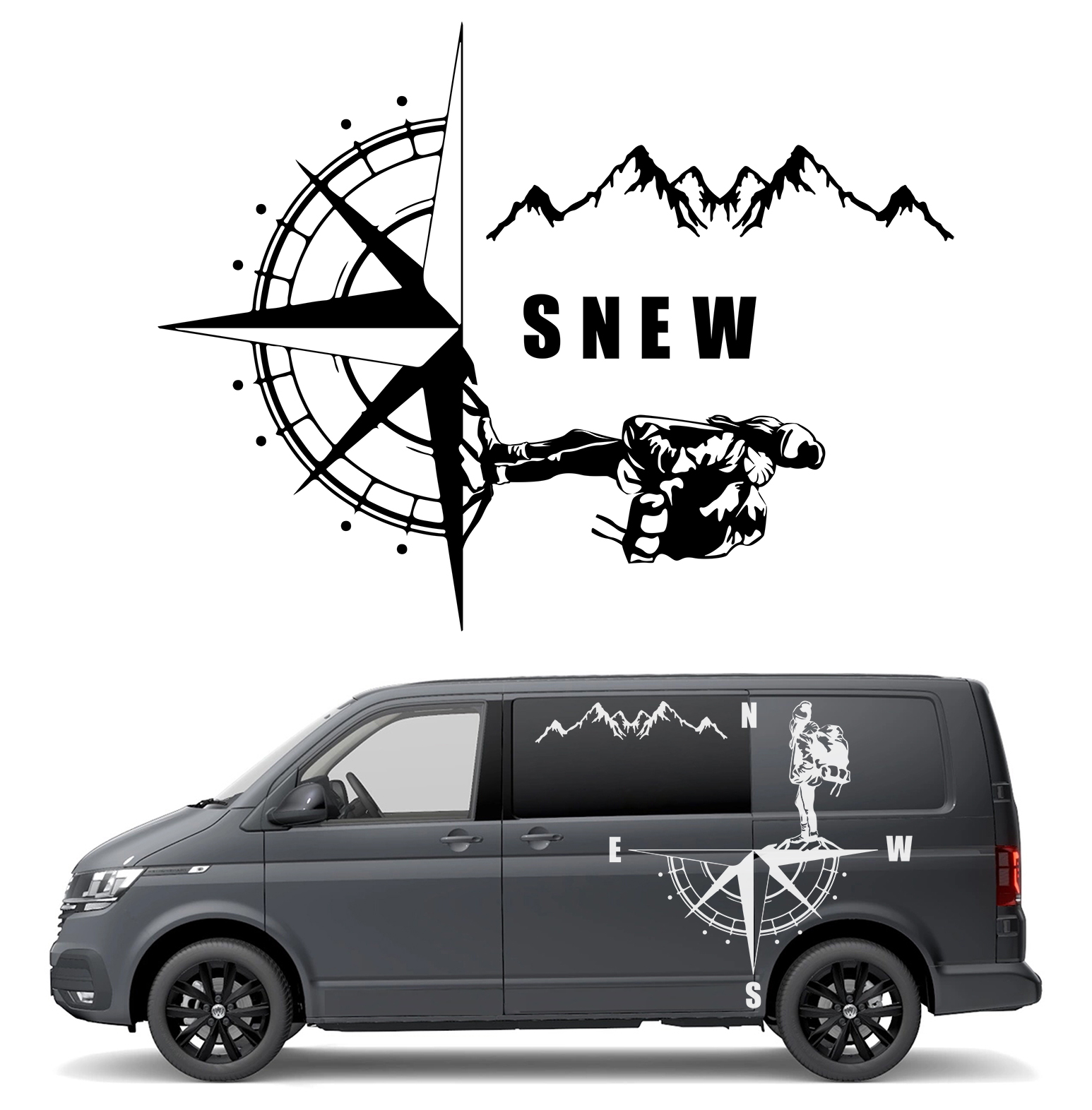 НАКЛЕЙКИ ДЛЯ АВТОМОБИЛЯ ВЕЗДЕХОД CAMPER 94X102