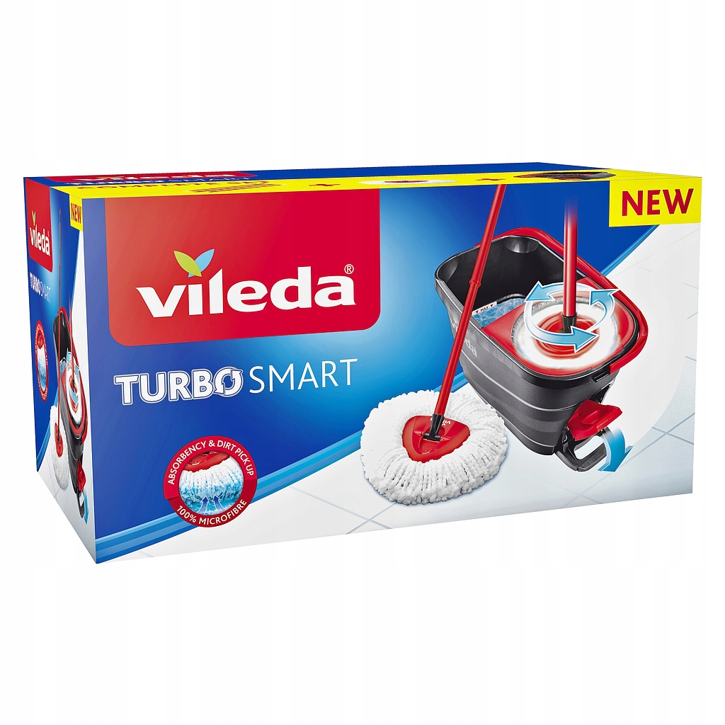 Vileda Zestaw Mop Obrotowy Wiadro Turbo Smart