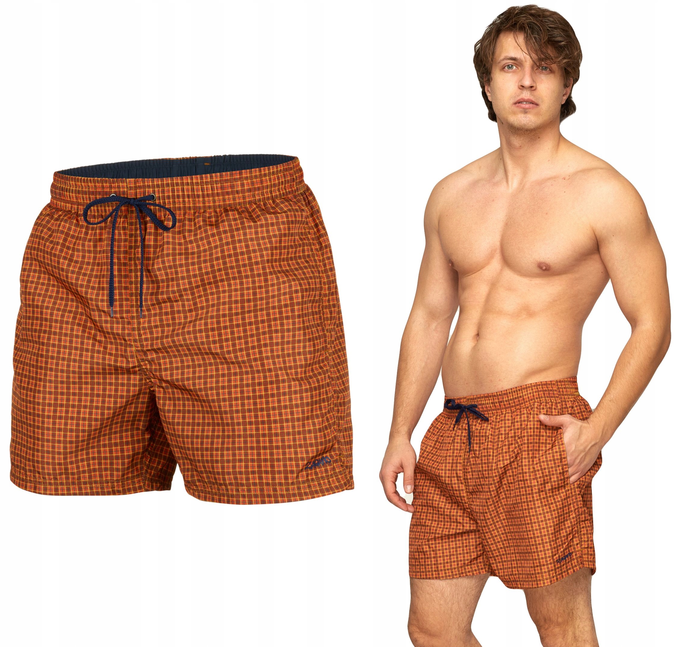 Szorty kąpielowe męskie spodenki plażowe kolorowe lekkie Polskie XXL Zagano