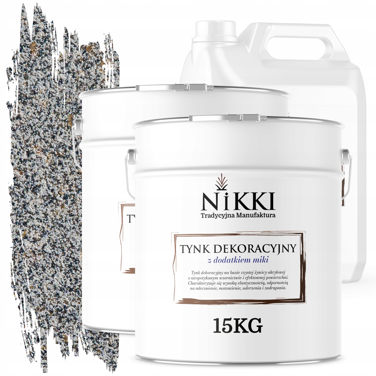 Dekoračná Omietka Vonkajšia/vnútorná 2x15KG Sivá So Zlatou Mikou D904 Základný Náter
